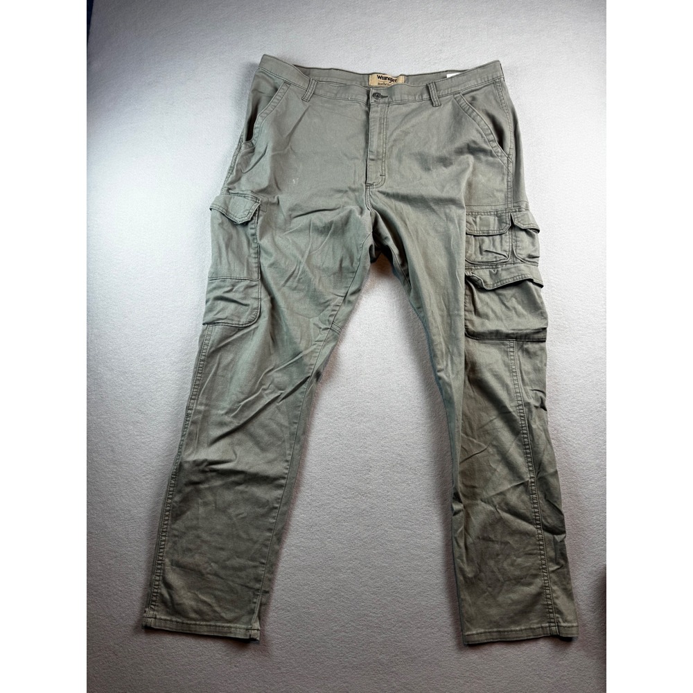 Wrangler Authentics Mens Classic Cargo Pants 40x32 Olive Green 10ZM6SYDO